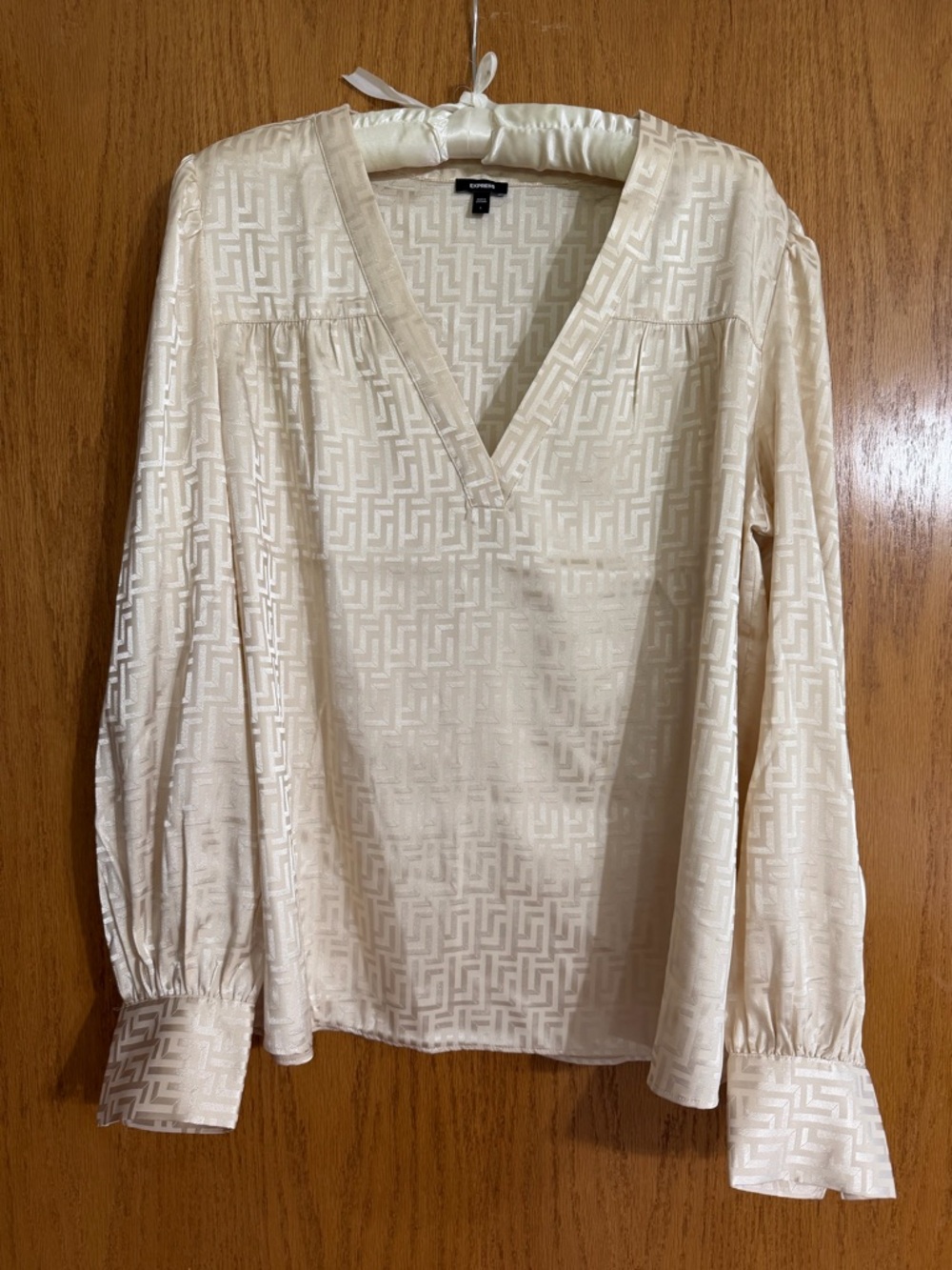 Express Elegant Cream Blouse large